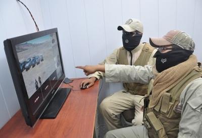 Área de control al interior del campamento.