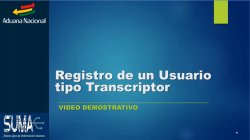 Registro de un Usuario Tipo Transcriptor