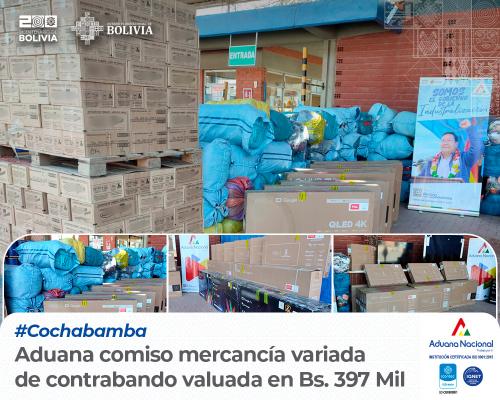 Aduana comiso mercancía variada de contrabando valuada en Bs. 397 Mil ...