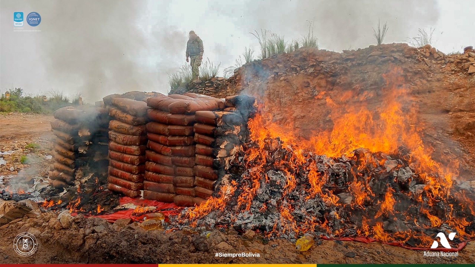 Aduana Nacional refuerza controles y destruye contrabando en rutas alternas de Tarija