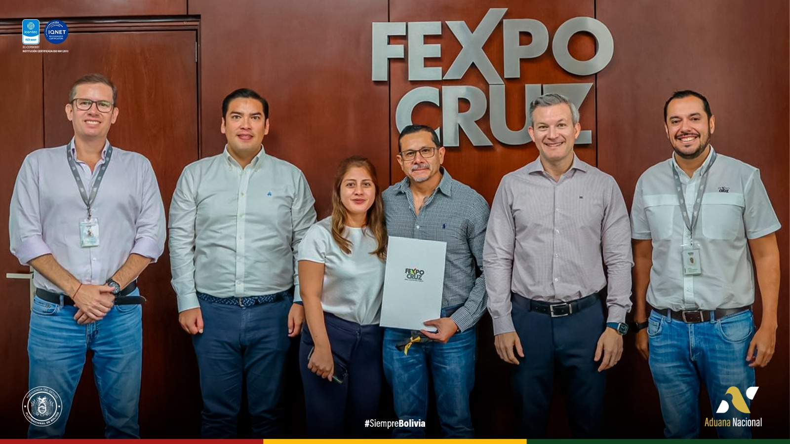 La Aduana Nacional fortalece alianza estratégica con FEXPOCRUZ para impulsar el comercio exterior