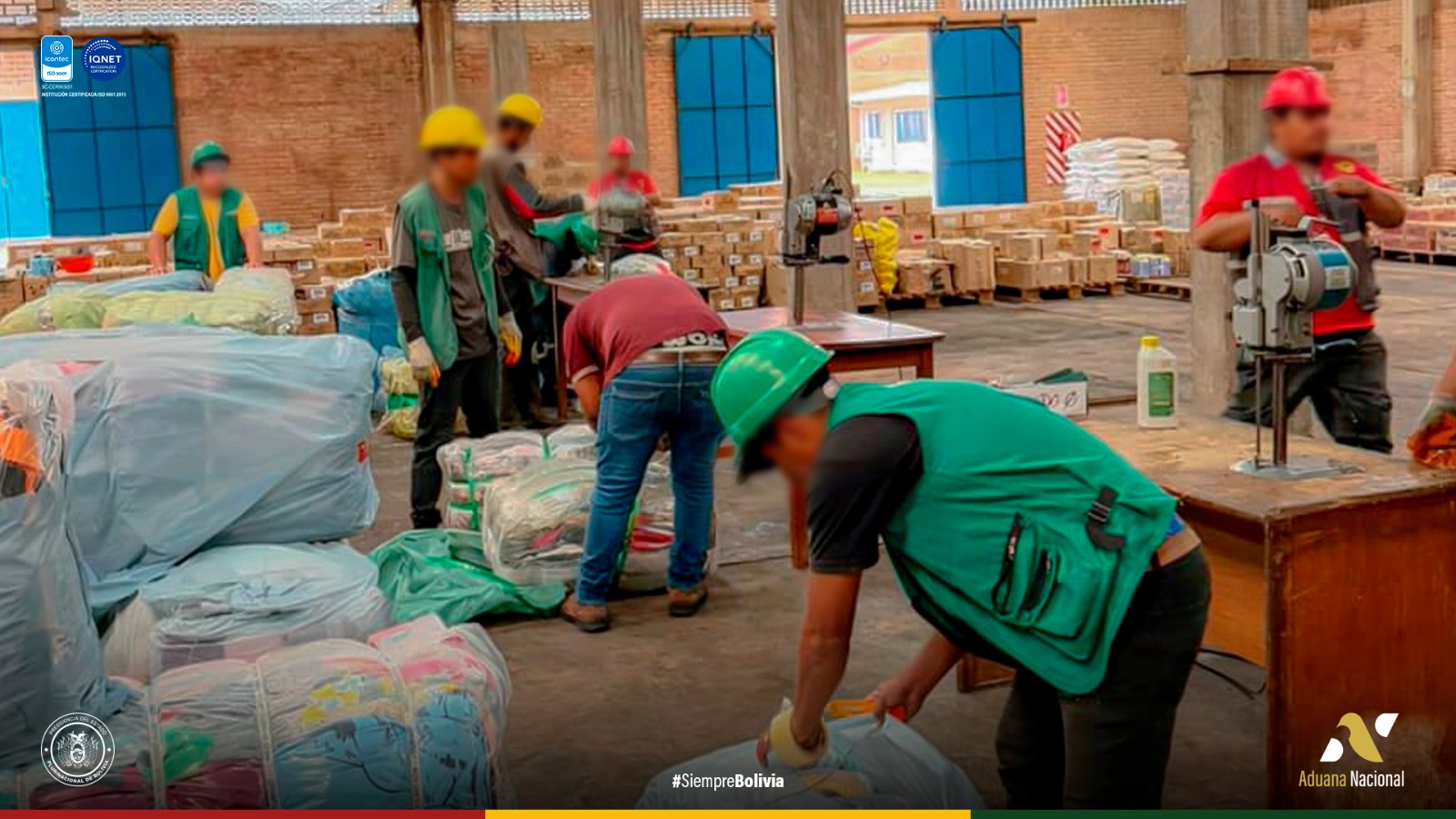 Aduana Nacional inutiliza prendería usada y lavandina en Santa Cruz