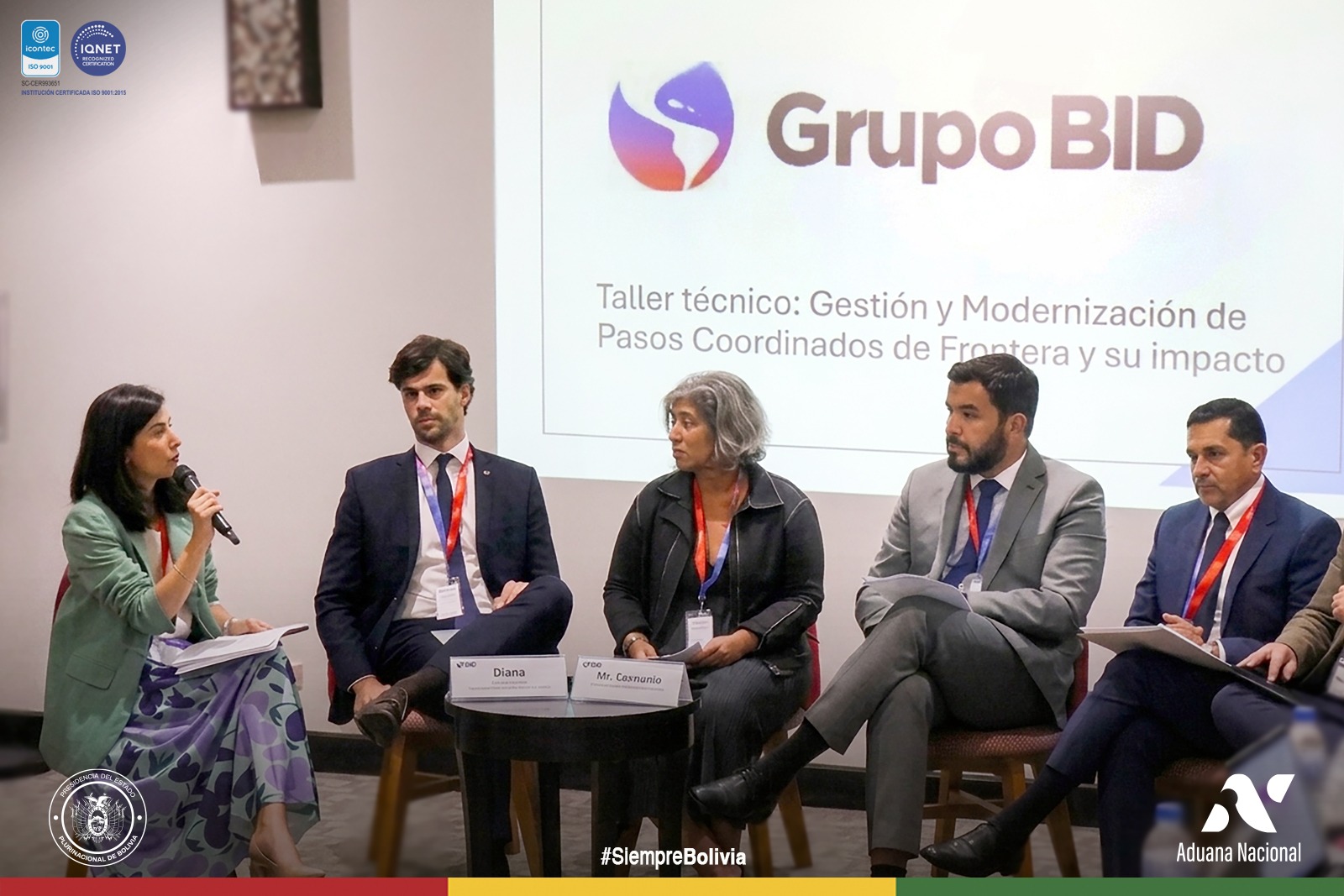 Presidente de la Aduana Nacional impulsa modernización de pasos fronterizos en visita técnica internacional