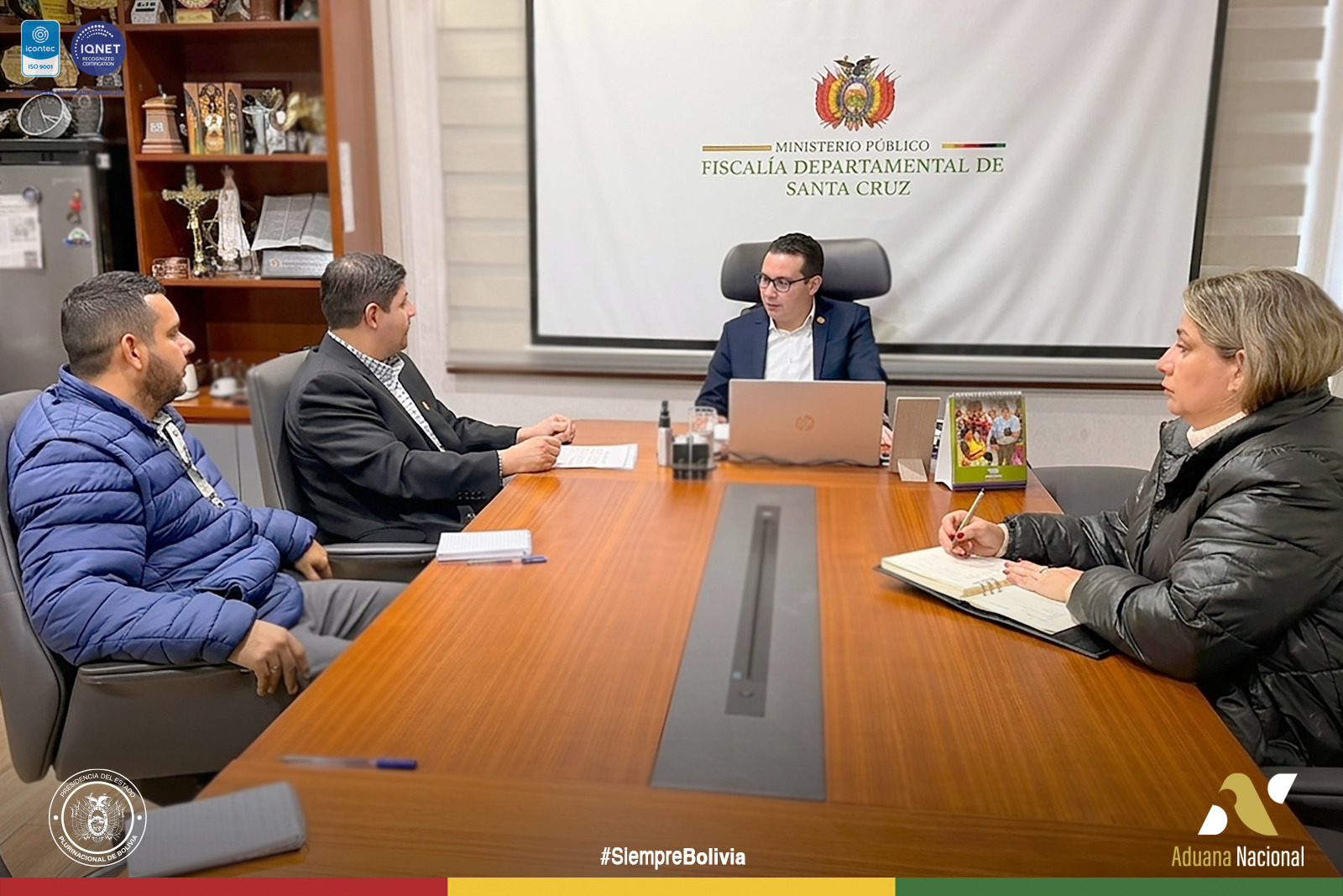 La Aduana Nacional fortalece coordinación con la Fiscalía Departamental de Santa Cruz 