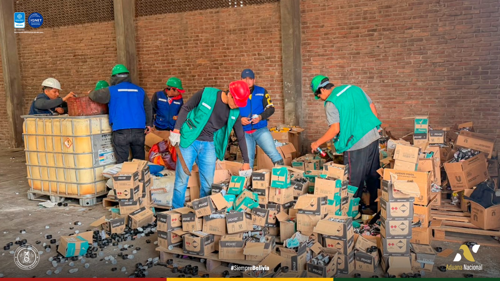 Aduana Nacional inutilizó más de 24 toneladas de mercancía en Santa Cruz