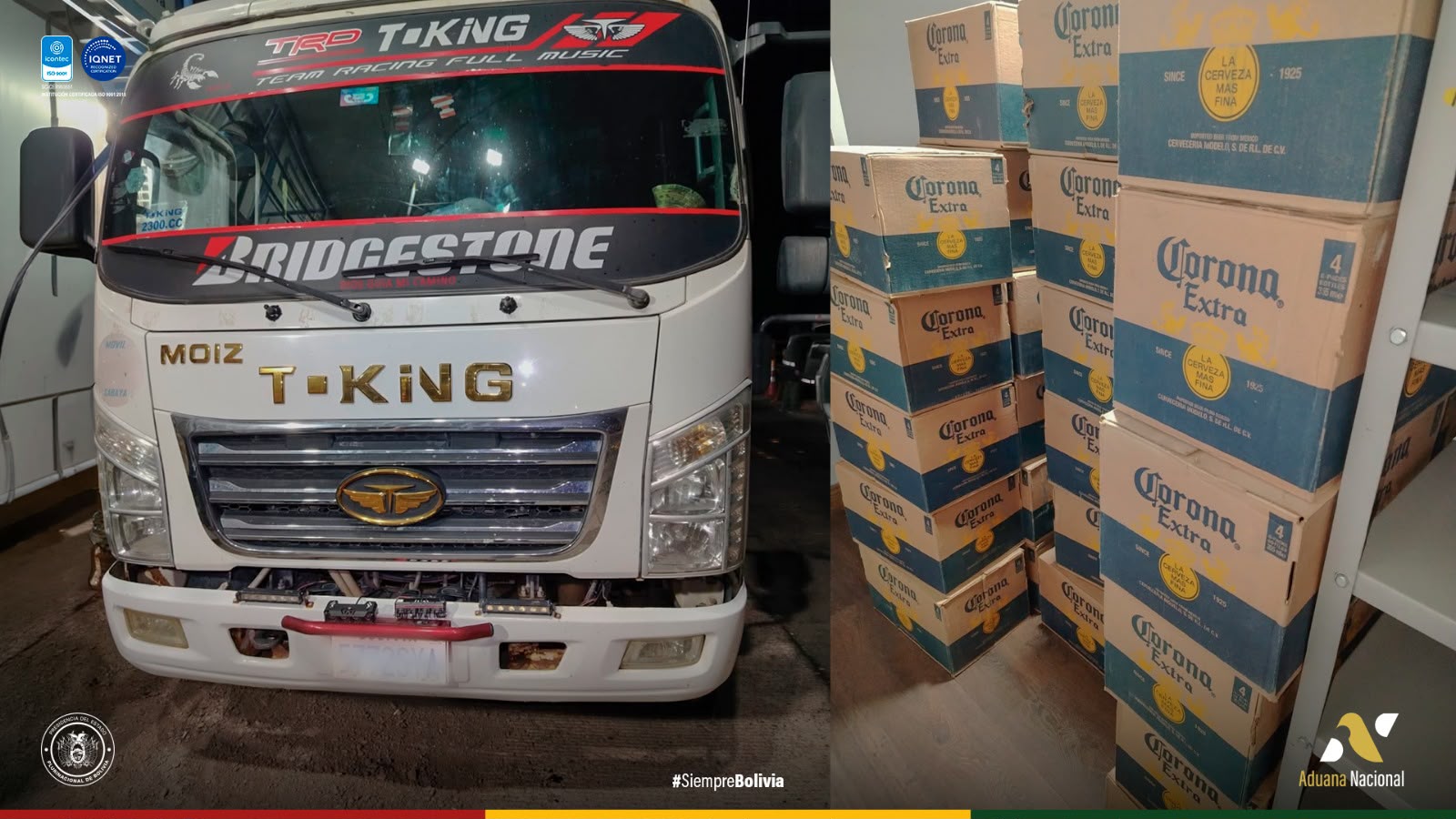 Aduana Nacional frustra ingreso irregular de 83 cajas de cerveza y protege la economía formal con un comiso de Bs 19 mil