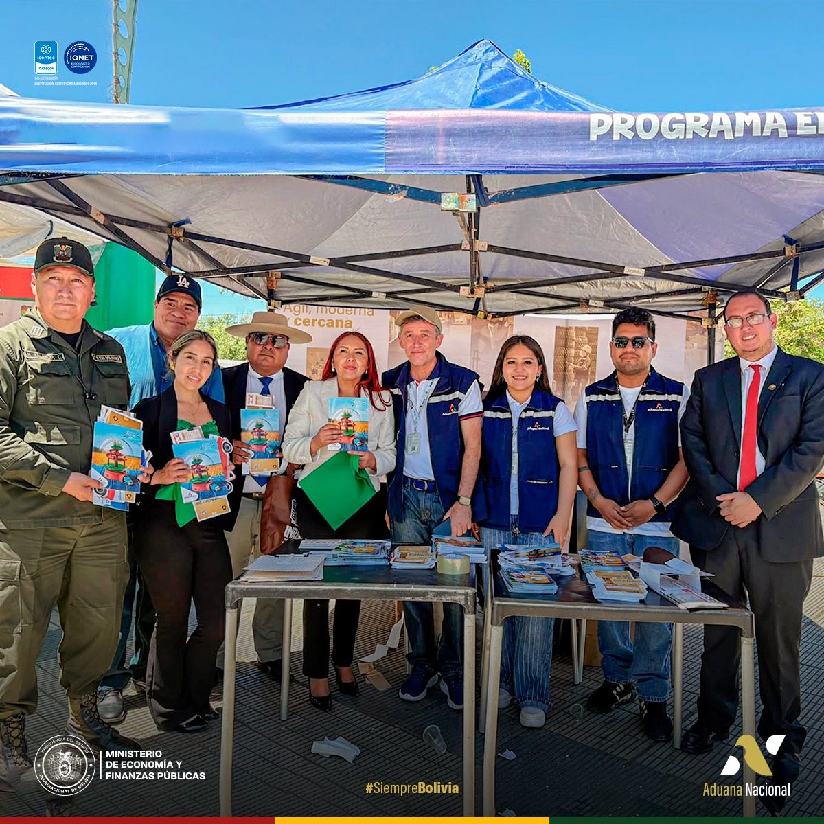La Aduana Nacional participó en Feria Interinstitucional en Tarija y acerca sus servicios a la ciudadanía