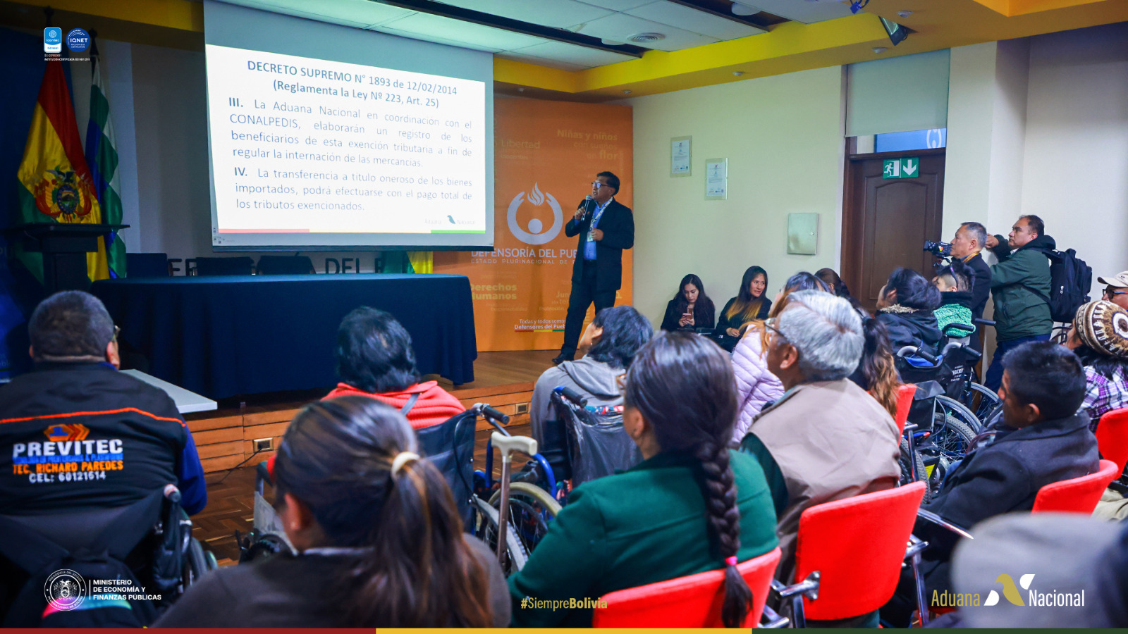 Aduana Nacional facilita el acceso a ayudas técnicas con exención tributaria para personas con discapacidad